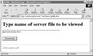 Verifying putfile with getfile -- selection