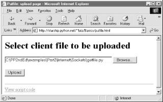 A new putfile with the socket-based getfile uploaded