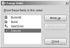 Changing toolbar button order
