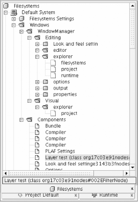 Browsing the live window system in the system filesystem