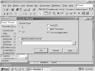 Project Options dialog box