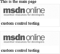 Custom control test output, statically and dynamically