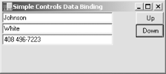 Simple controls data binding