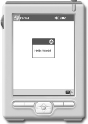 Hello World application running on Pocket PC