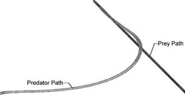 Line-of-sight chase in continuous environment