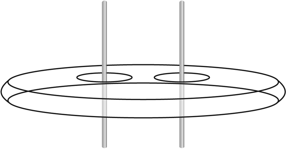 Spacing two vertical antennas one wavelength apart provides a signal gain along the line of the antennas