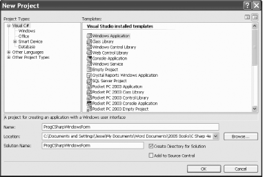 Creating a Windows Form application