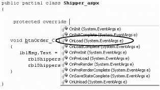 Overriding OnLoad