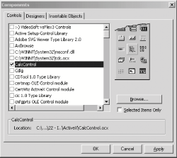 Adding the CalcControl to the VB6 toolbox