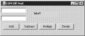 The form for testing the COM object