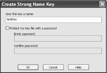 Creating a strong name key