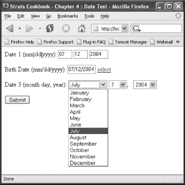 Sample date fields