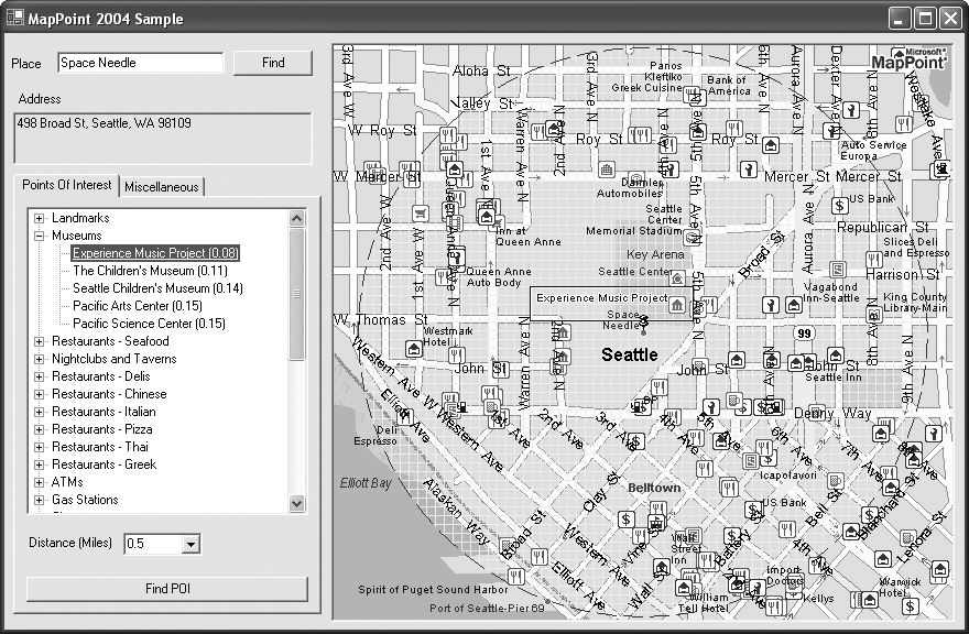 Location display and highlight