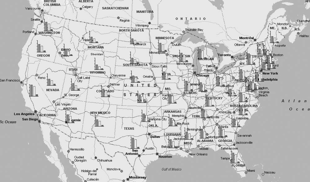 Column chart map (Color Plate 5)