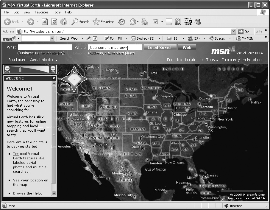 Virtual Earth map (Color Plate 8)