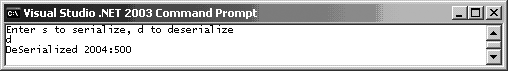 Output from Example 2-14: Deserializing