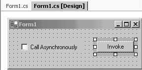 Main form (Form1) for Web Service client (C#)