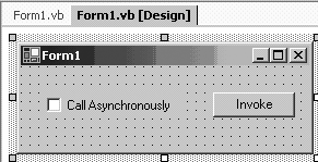 Main form (Form1) for Web Service (VB.NET)