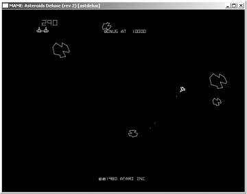 Asteroids Deluxe, no backdrop or bezels