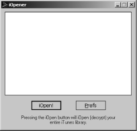 The iOpener main screen