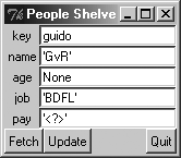 Same object displayed in the GUI