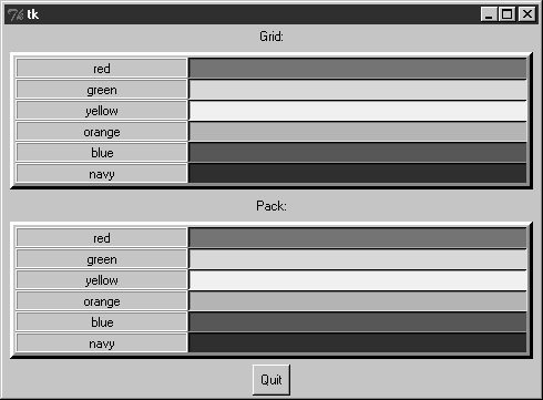 grid and pack in the same window