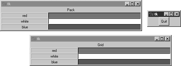 grid and pack windows before resizing