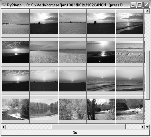 PyPhoto thumbnail window, other directory