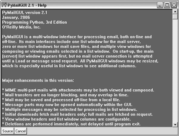 PyMailGUI help popup