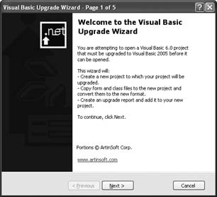 The Visual Basic Upgrade Wizard