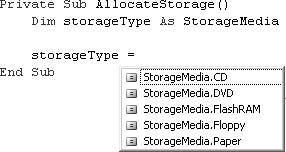 Using IntelliSense with enumerations