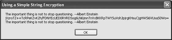 Encrypting and decrypting a string using a key integer