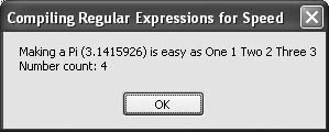 Quickly counting numbers in a string using the compiled regular expression