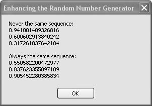 Two pseudorandom sequences are generated: one that’s always unique and one that always repeats