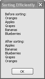 Sorting arrays using the shared Sort( ) method of the Array class