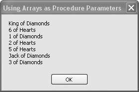 Passing and returning arrays