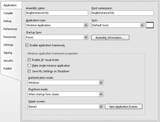 Make sure the “Enable application framework” field is checked