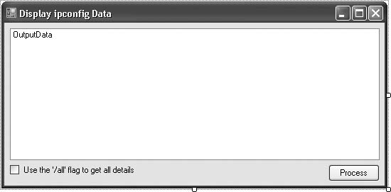 The controls for the redirected console output sample