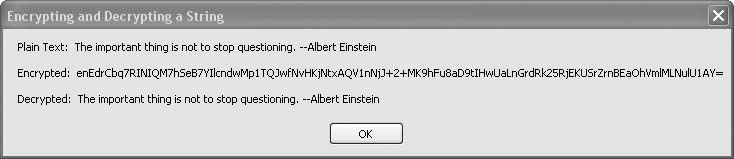 Encrypting a string with the AES algorithm