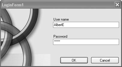 Visual Basic 2005’s customizable standard LoginForm