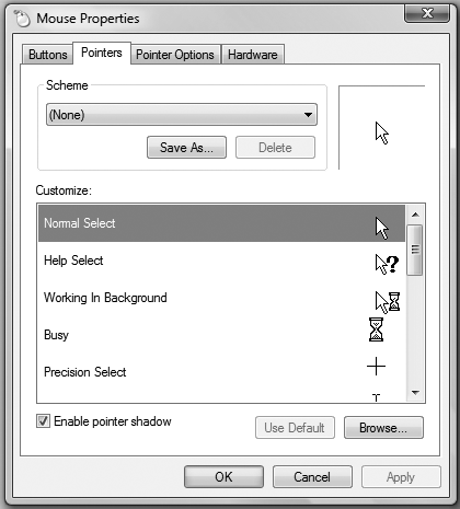 Tabbed dialogs