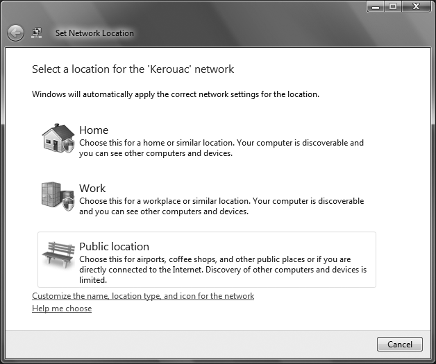 Choosing the type of network