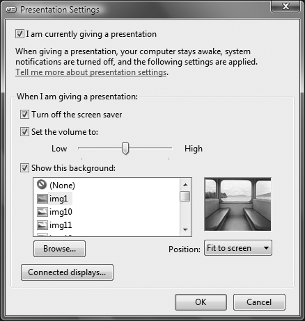 Configuring your PC for giving mobile presentations