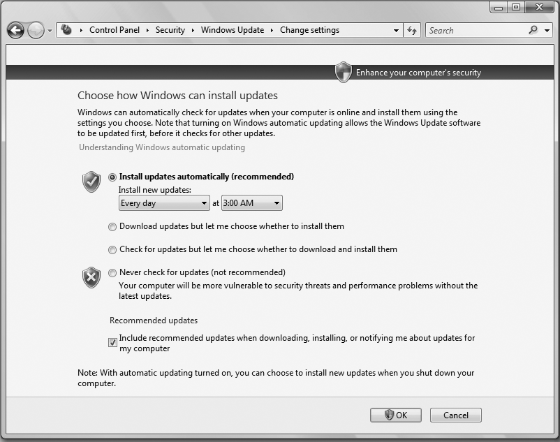 Changing the way Windows handles automatic updates