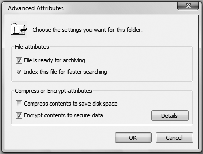 Encrypting a file or folder