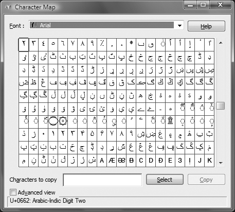 Character Map, which lets you access the symbols you can’t normally type from the keyboard