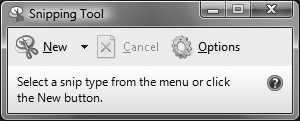 The Snipping Tool, which lets you capture Windows screens