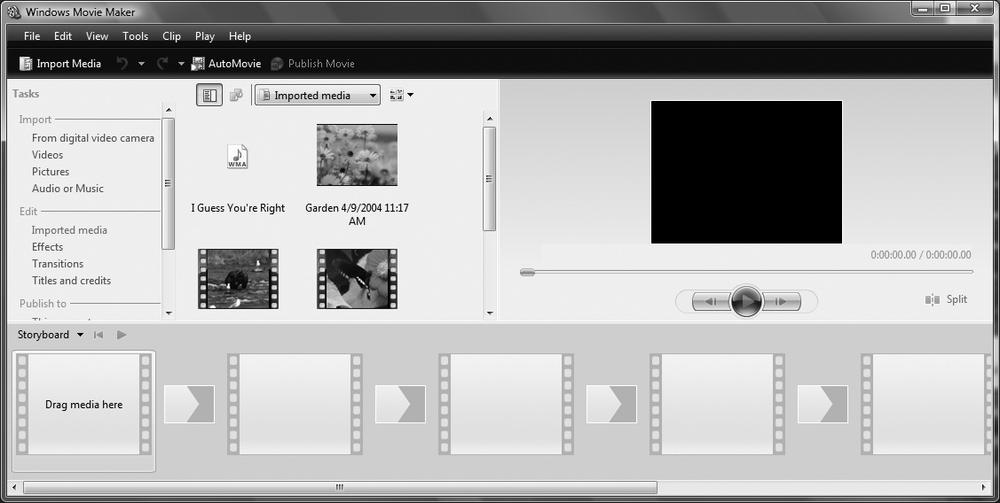 The beefed-up Windows Movie Maker, which lets you edit video clips and create movies