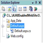 The folders, files, and other elements of an ASP.NET Ajax-enabled web site