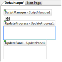 The UpdateProgress control in the Visual Studio designer